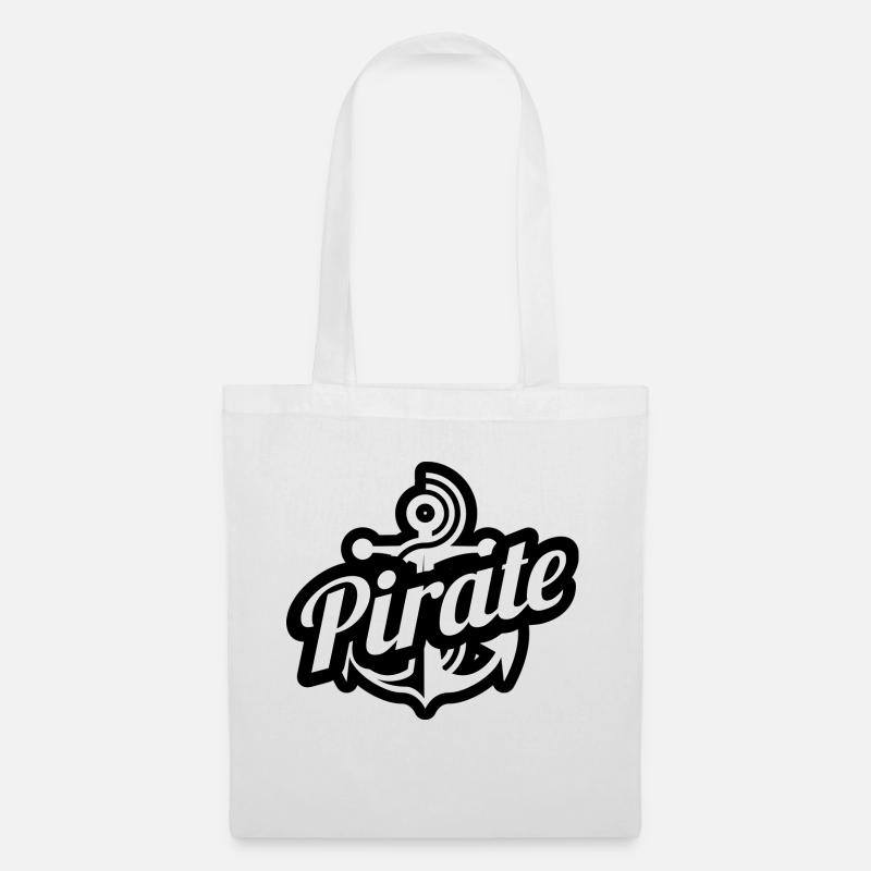 Pirate logo - Tote Bag - white