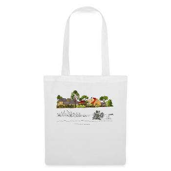 Paysage rural - Sac en tissu - blanc - Devant