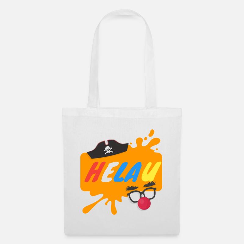 Helau Splash Karnevaldesign - Stoffbeutel - Weiß
