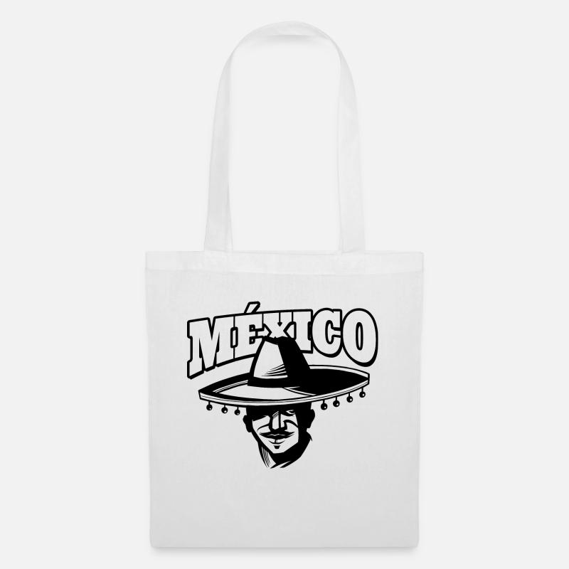 Mexikaner mit Sombrero - Stoffbeutel - Weiß
