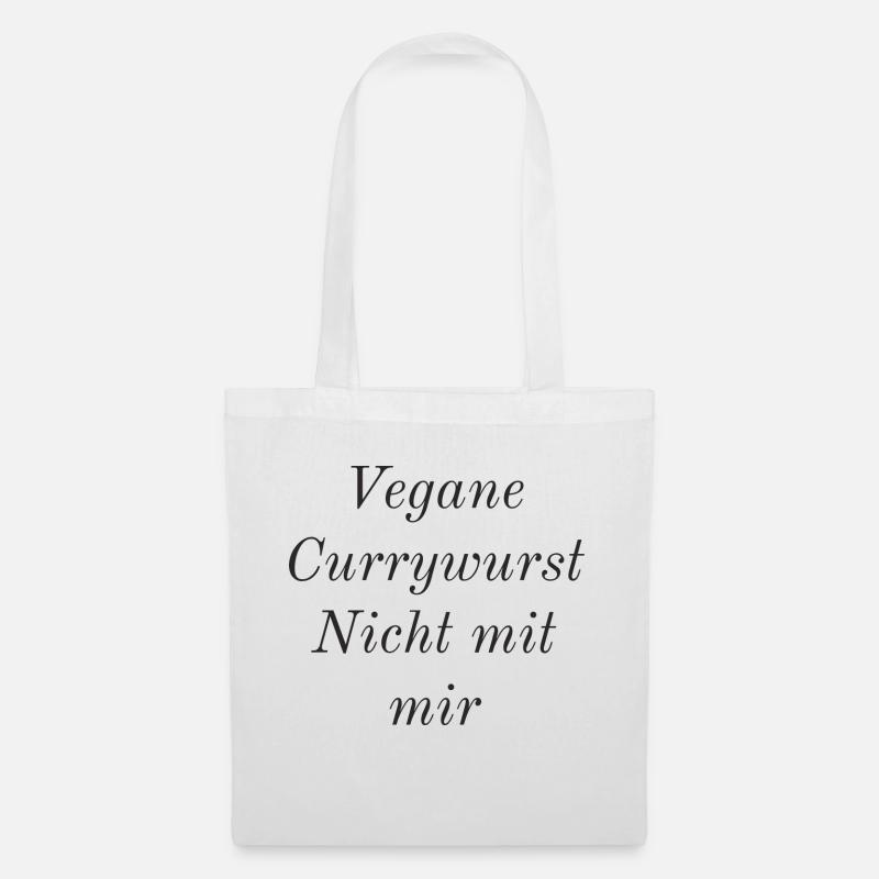 Vegane Currywurstnicht mit Mir - Stoffbeutel - Weiß