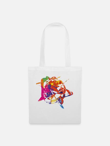 Geometrie und Farbe - Stoffbeutel - Weiß