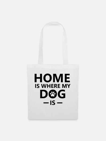 Dog Hund - Stoffbeutel - Weiß