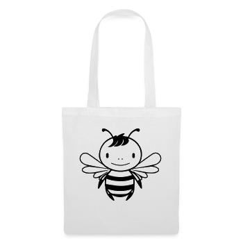 bienen lustig - Stoffbeutel - Weiß - Vorne