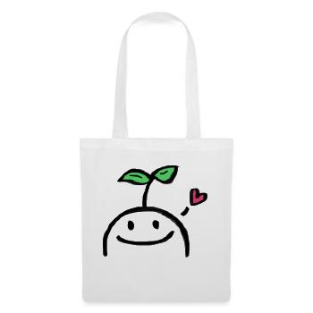 Laughing plant with heart - Tote Bag - white - Front