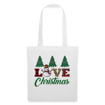 Weihnachtliches Love Christmas Design - Stoffbeutel - Weiß - Vorne