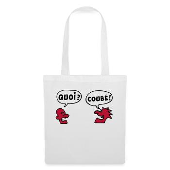 QUOI COUBEH quoicoubeh citation drôle - Sac en tissu - blanc - Devant