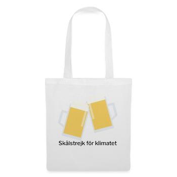 Skålstrejk för klimatet - Stoffbeutel - Weiß - Vorne