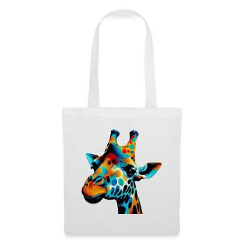 Girafe Pop Art - Sac en tissu - blanc - Devant