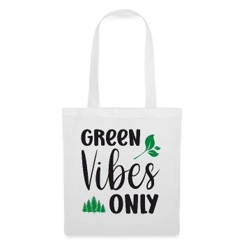 Uniquement des vibrations vertes - Sac en tissu - blanc - Devant