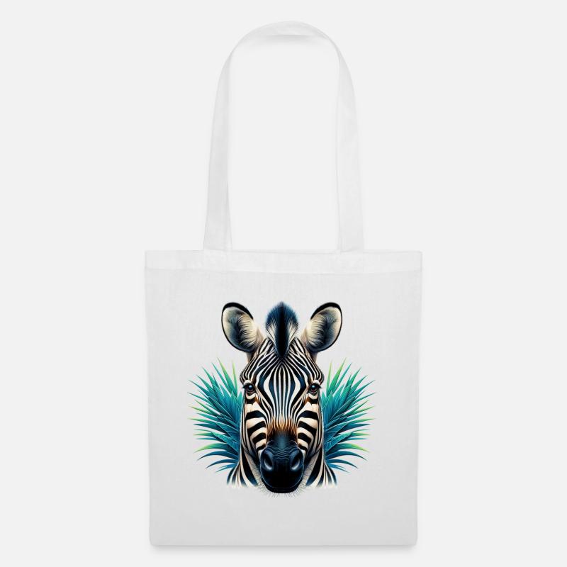 Zebra - Stoffbeutel - Weiß
