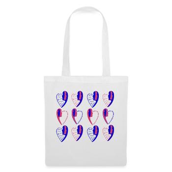 Imprimé numéro4. - Sac en tissu - blanc - Devant