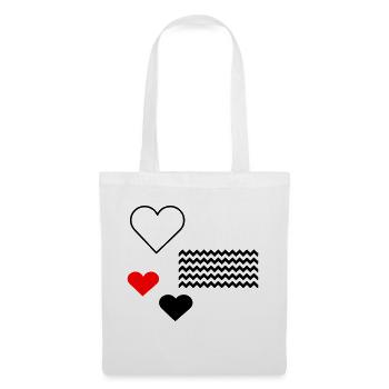 Design Herz - Stoffbeutel - Weiß - Vorne