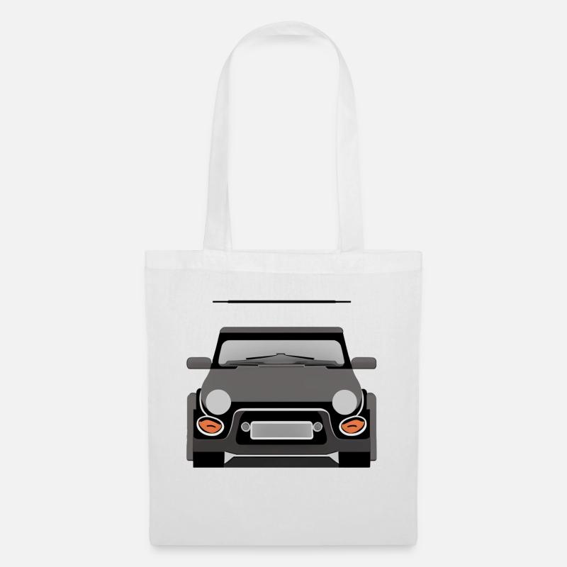 Minimalistisches Auto frontal - Stoffbeutel - Weiß