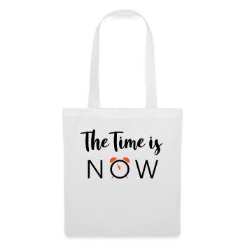 Le temps est MAINTENANT - 2 couleurs - Sac en tissu - blanc - Devant