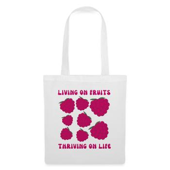 Fruitarians, Living on fruits, thriving on life - Tote Bag - white - Front