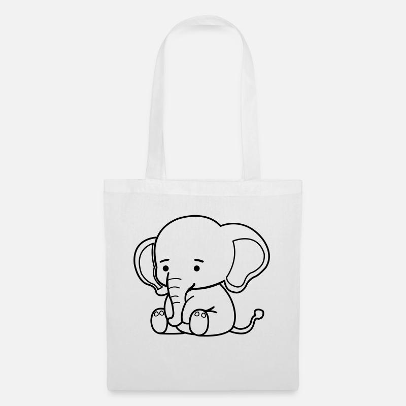 cute elephant - Stoffbeutel - Weiß