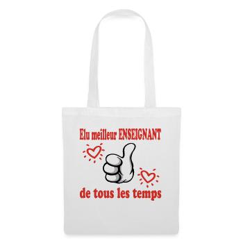VOTED BEST TEACHER OF ALL TIME - Tote Bag - white - Front