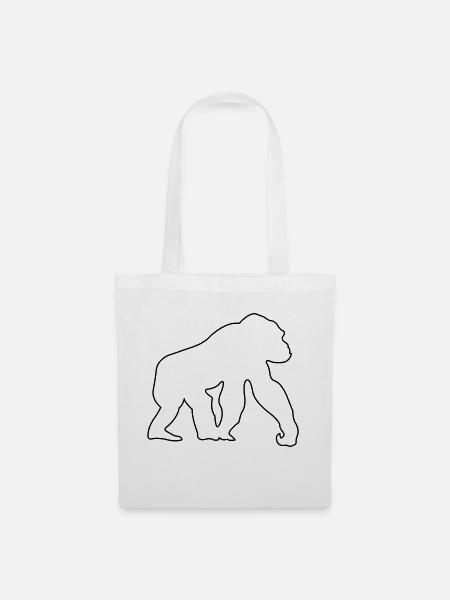affe - Stoffbeutel - Weiß
