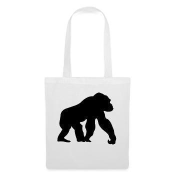 singe - Sac en tissu - blanc - Devant