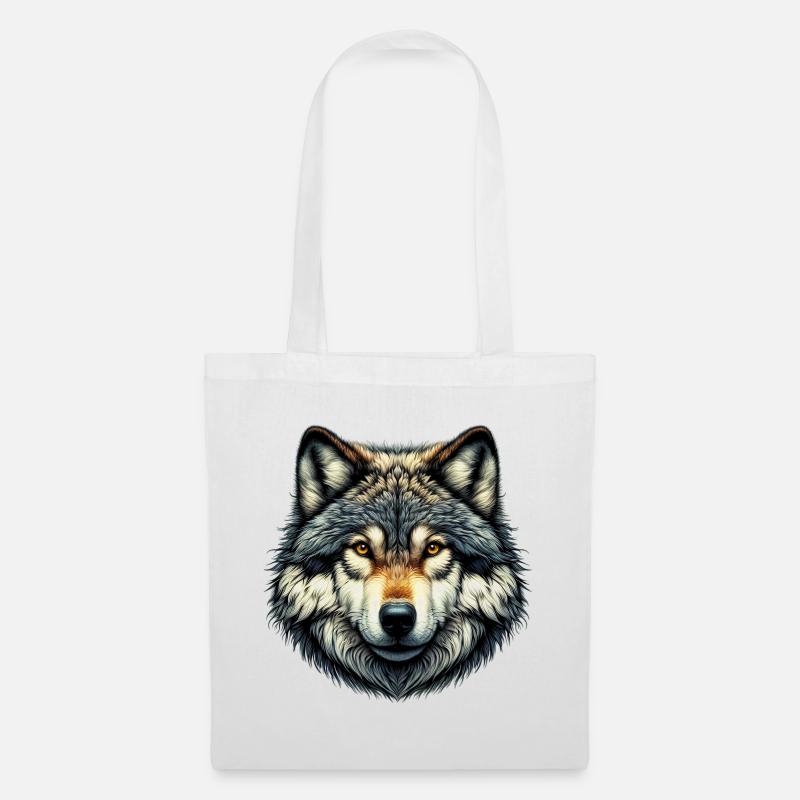 Wolf - Stoffbeutel - Weiß