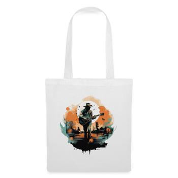 guitariste, guitariste, chanteur, musique country, vintage - Sac en tissu - blanc - Devant