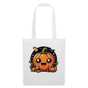 Joyeux Halloween Enfants Citrouille - Sac en tissu - blanc - Devant