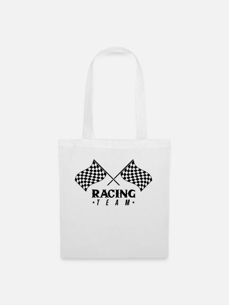 racing flag team - Stoffbeutel - Weiß