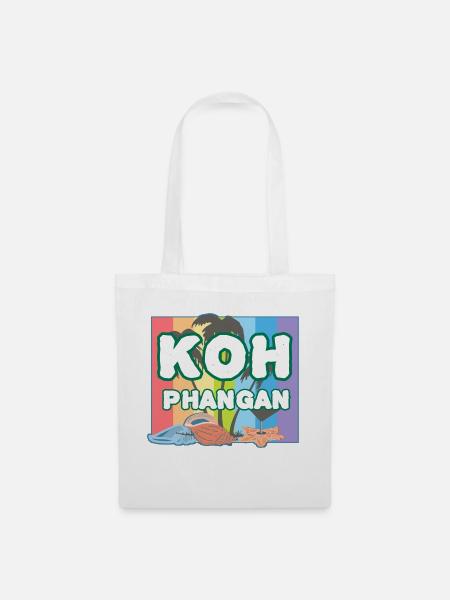 Regenbogen K8h Phangan - Stoffbeutel - Weiß