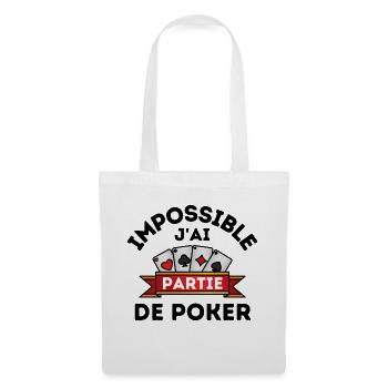 Poker - Sac en tissu - blanc - Devant