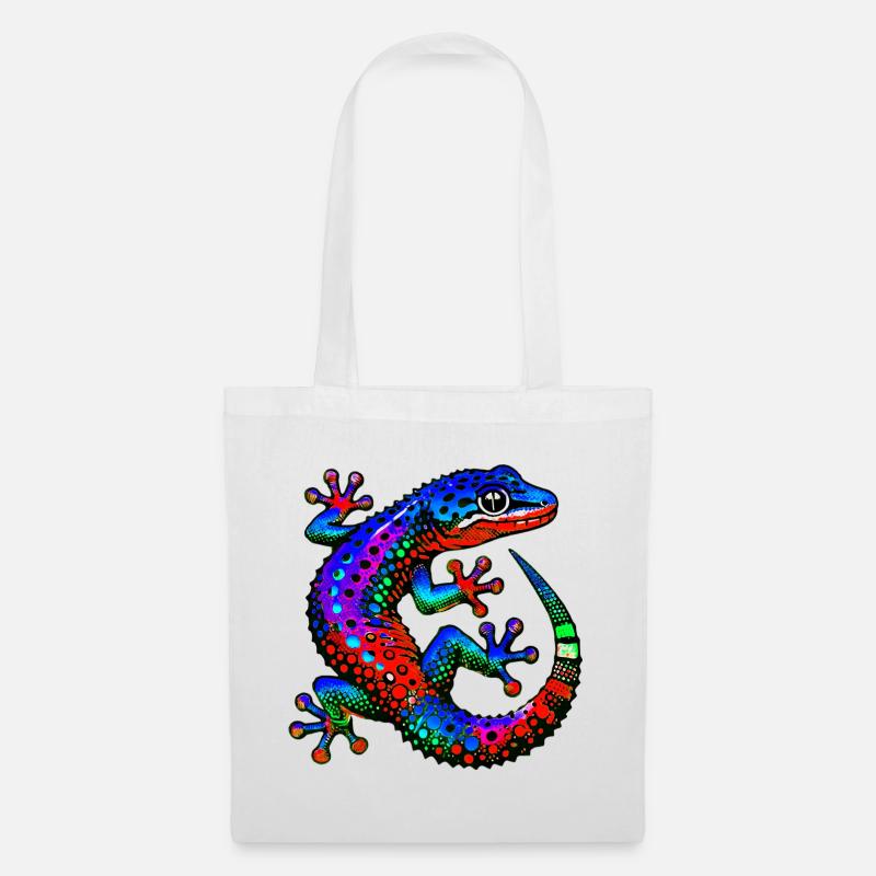Gecko - Stoffbeutel - Weiß
