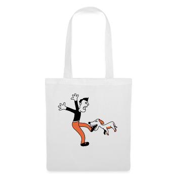 Dog Bites Man Foot Pain Attack - Tote Bag - white - Front