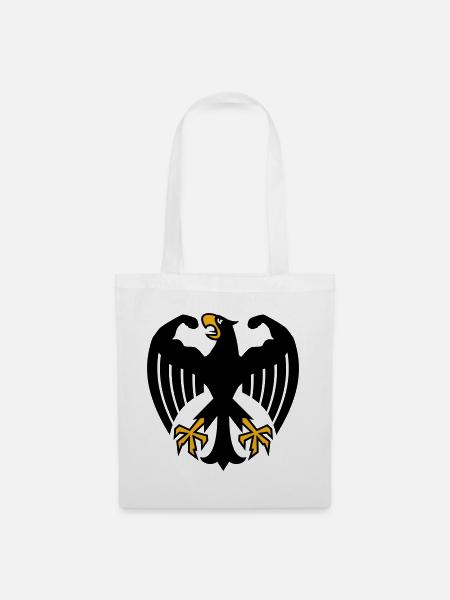 Deutscher Fitness Bundesadler mit Muskeln - Stoffbeutel - Weiß