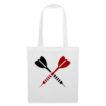 Dart emblem with crossed darts - Tote Bag - white - Front