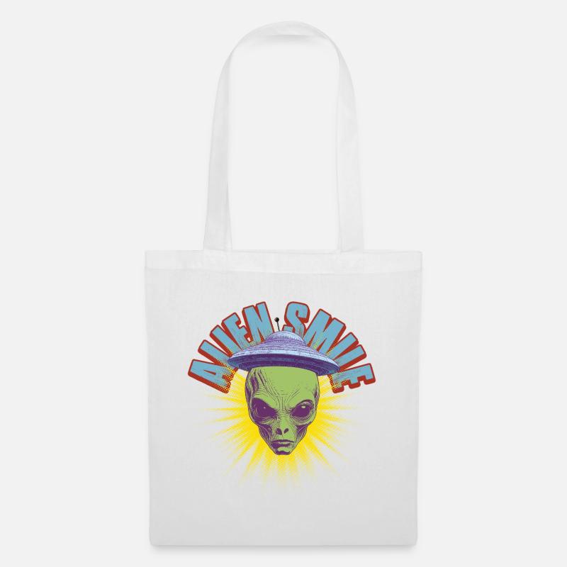 Alien Smile - Tote Bag - white