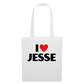 I Love Jesse Red Heart Love Fan Gift - Tote Bag - white - Front