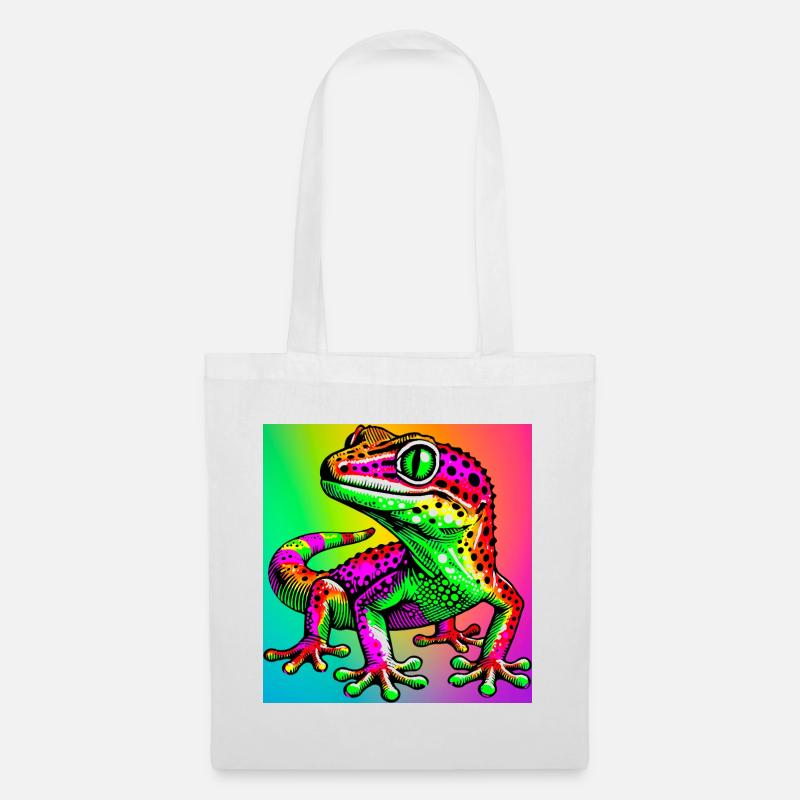 Gecko - Stoffbeutel - Weiß
