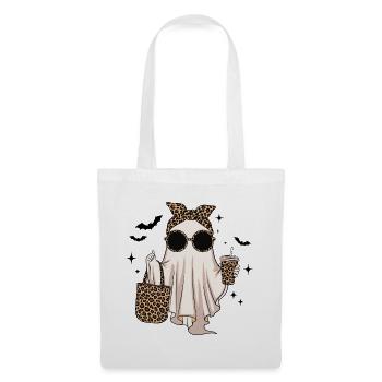 Trendy Halloween Ghost with Leo Accessories - Tote Bag - white - Front