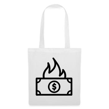 Burning Money - Tote Bag - white - Front