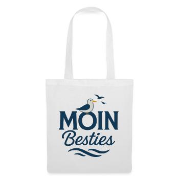 Moin Besties Meergruß - Stoffbeutel - Weiß - Vorne