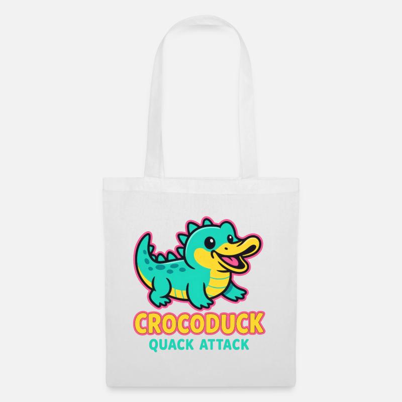 Crocoduck - Quack Attack - Stoffbeutel - Weiß