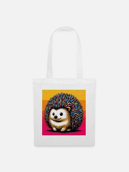 Igel - Stoffbeutel - Weiß