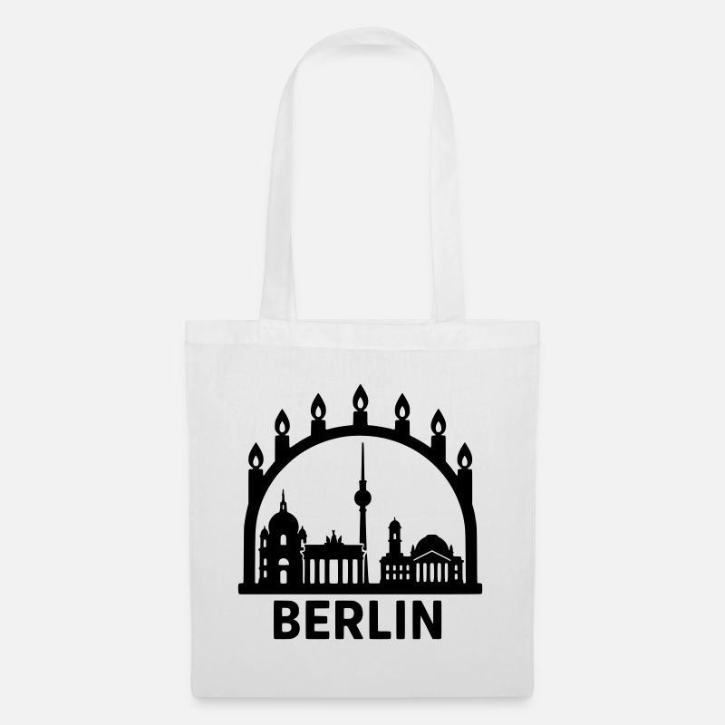 berlin schwibbogen weihnachts deko advent - Stoffbeutel - Weiß