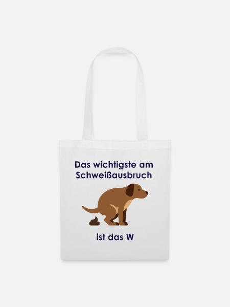 Hundekot Witz - Stoffbeutel - Weiß