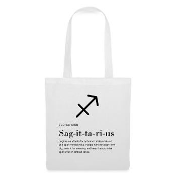 Sagittaire - Signe du zodiaque - Sac en tissu - blanc - Devant