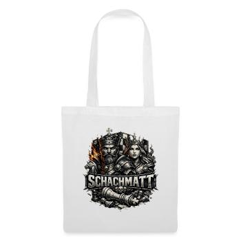 Königskampf im Schachreich - Stoffbeutel - Weiß - Vorne
