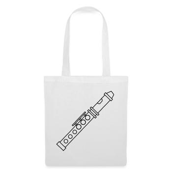 Flûte - Sac en tissu - blanc - Devant