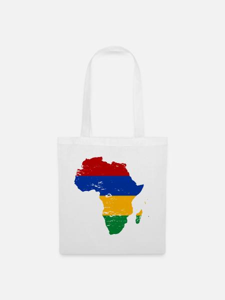 Mauritius Flagge Afrika - Stoffbeutel - Weiß