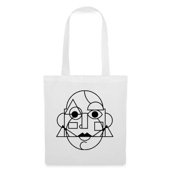Visage d’art abstrait - Sac en tissu - blanc - Devant