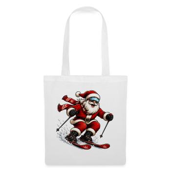 Santa snowboard christmas - Tote Bag - white - Front